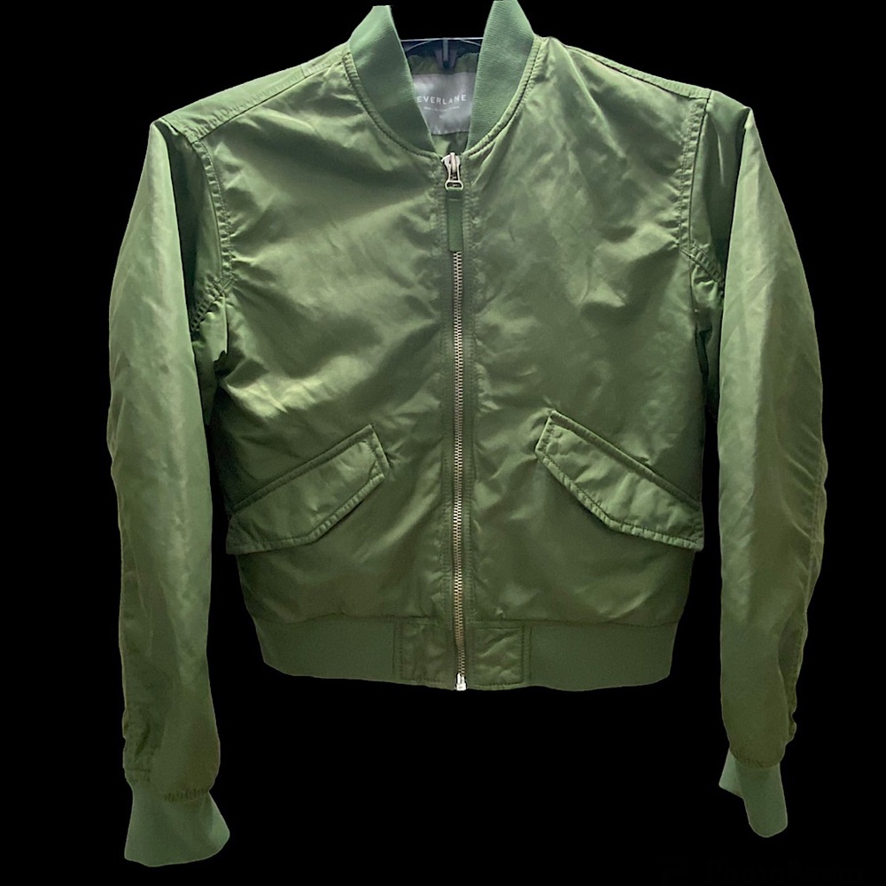 EVERLANE green bomber jacket